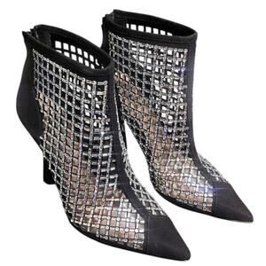 INC INTERNATIONAL CONCEPTS Women's Senalda Booties Black Sequins Sz 6